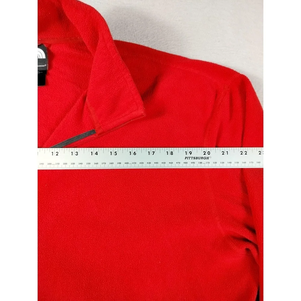 The North Face Pullover Mens XL Red Fleece 1/4 Zip Polartec Hiking Gorpcore